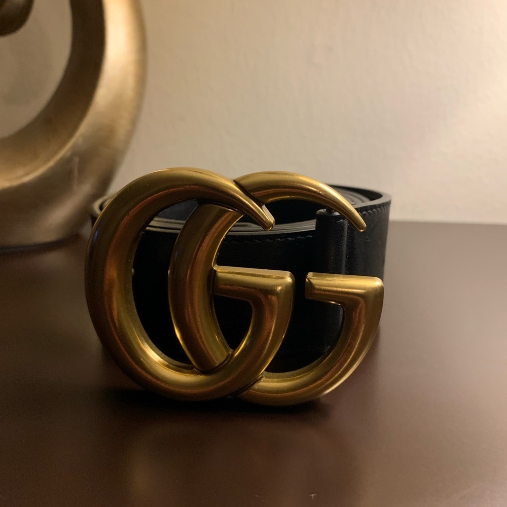GG MARMONT LEATHER BELT.